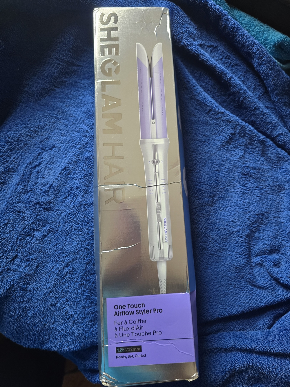 SheGlam One Touch Airflow Styler Pro Purple & Silver NWT